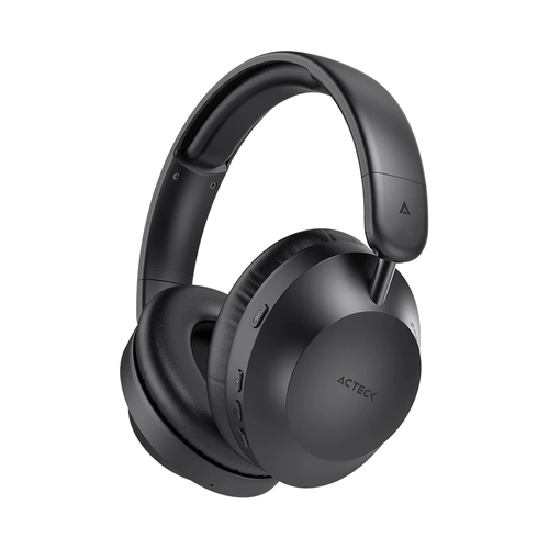 Audifonos Acteck Triton Pro HP636 Diadema, Inalambrico y alambrico, 3.5 mm, USB, Bluetooth, Negro