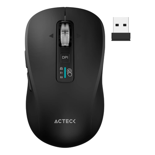 Mouse Acteck Virtuos Pro Air MI766 Optico, 9 Botones, 3200 DPI, bluetooth, 10 m, Negro