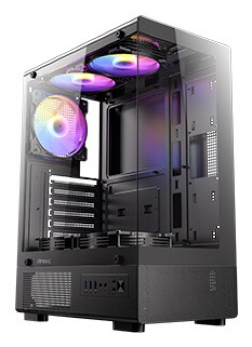 Gabinete Antec VCX300 ARGB Midi Tower, 5x Ventiladores, Negro