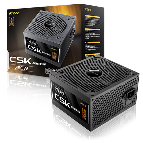 Miniatura 2 de Fuente De Poder Antec CSK750 DC, 750W , 80 plus Bronze, PCIE 5.1, Negra