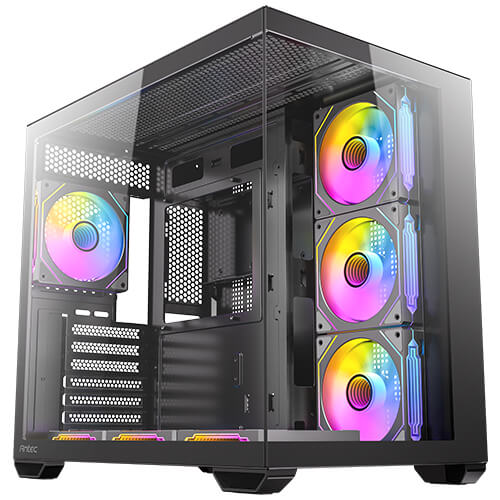 Gabinete Antec CX Mirror, Mid Tower, Vista panoramica, 7x ventiladores, Negro
