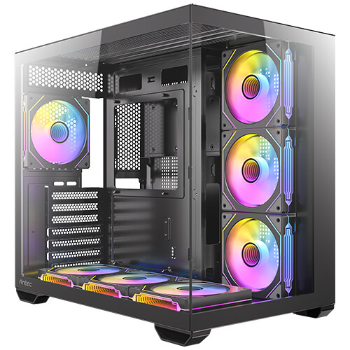 Miniatura 5 de Gabinete Antec CX Mirror, Mid Tower, Vista panoramica, 7x ventiladores, Negro
