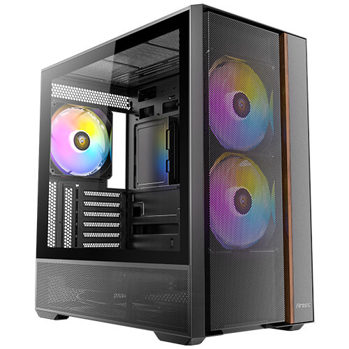 Gabinete Antec FLUX REAR Mid Tower, 5x Ventiladores, Negro