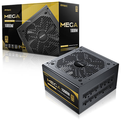 Miniatura 5 de Fuente de poder Antec MEGA, 1000 W, 80 Plus GOLD, Full Modular, ATX 3.1, PCIe 5.1, Negra