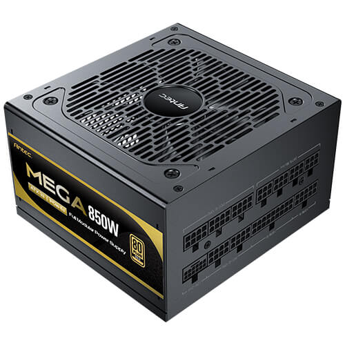 Fuente De Poder Antec MEGA 850W, 80 PLUS GOLD, FULL MODULAR ATX 3.1, PCIE 5.1, Negro