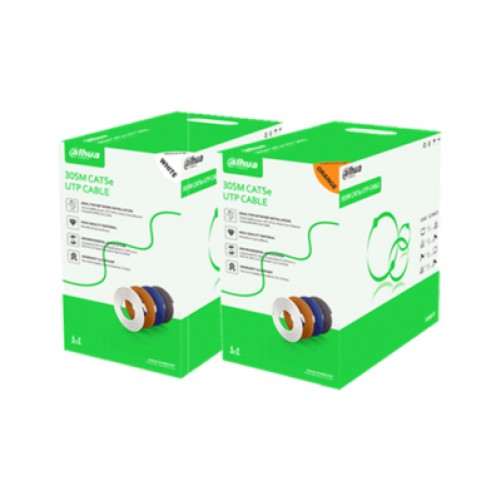 Bobina Dahua Cat5e 305m, cubierta de FR-PVC, Interior, Blanco
