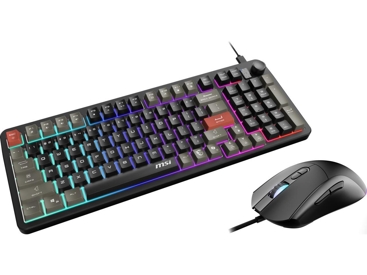 Miniatura 4 de KIT DE TECLADO Y MOUSE MSI FORGE GK110 COMBO US, Ingles, 12800 DPI, Negro