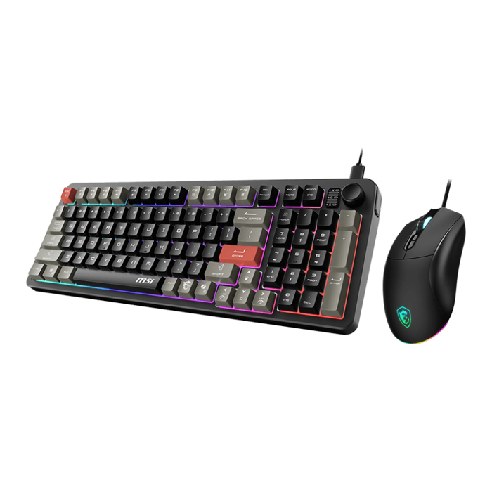 Miniatura 3 de KIT DE TECLADO Y MOUSE MSI FORGE GK110 COMBO US, Ingles, 12800 DPI, Negro