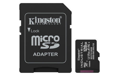 Memoria MICROSDXC Kingston Technology Industrial 128 GB, Velocidad 100 MB/s, Clase 10