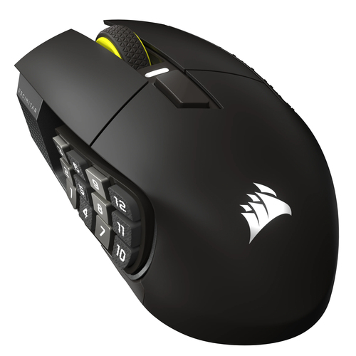 Mouse Corsair Scimitar Elite Wireless SE Optico, 16 Botones, 33000 DPI, RF inalambrico + bluetooth, Negro