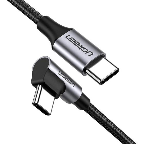 Cable USB Ugreen 50123 USB C a USB C, 480 Mbit/s, Negro, Plata