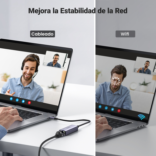 Miniatura 5 de Adaptador de Red Ugreen USB-C a RJ45, 1000 Mbit/s, Plata