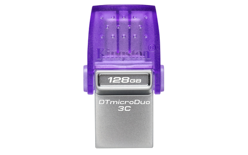 Miniatura 3 de Memoria USB Kingston DataTraveler MicroDuo 3C, 128GB, USB 3.0 A/C, Morado