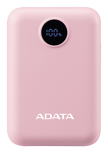 Power Bank ADATA C100 10000 mAh, USB, Rosa