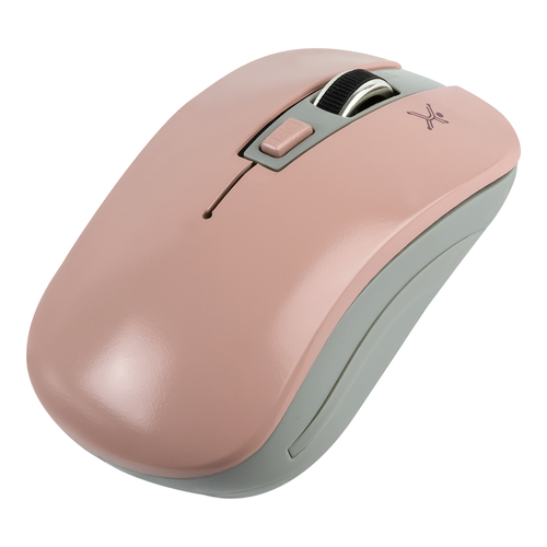 Mouse Perfect Choice Pc-045090 óptico, 4 Botones, 1600 Dpi, Interfaz Rf Inalámbrico, 10 M, Batería Aa, Color Rosa