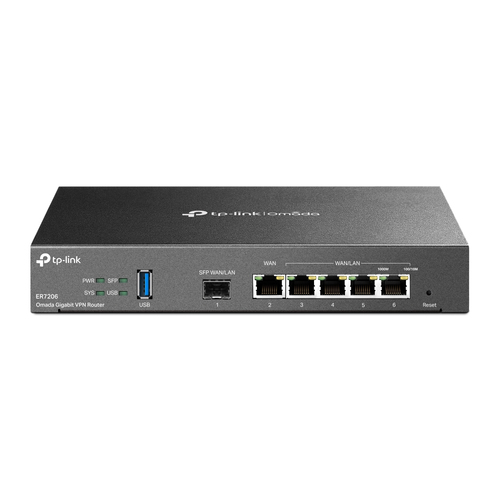 Router TP-Link Gigabit Ethernet Firewall ER7206 VPN Omada, Alambrico, 1000 Mbit/s, 5x RJ-45