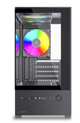 Miniatura 2 de Gabinete Acteck Panorak GC600, Mini-Tower, Micro-ATX/Mini-ITX, 3xVentiladores, Sin fuente, Negro