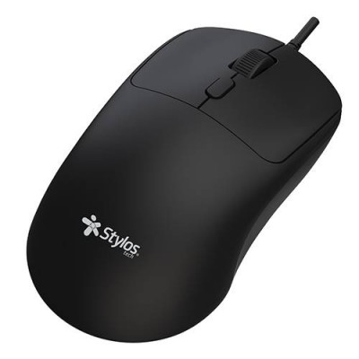 Miniatura 3 de Mouse Alambrico Stylos, 1,600 DPI, Conexion USB-A, 1.15m, Negro