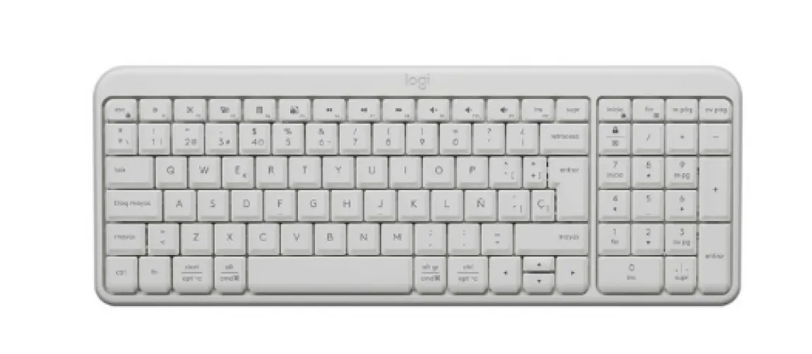 Teclado Logitech K250, Teclado Mecanico, Membrana, Inalambrico, Bluetooth, Blanco, Espanol