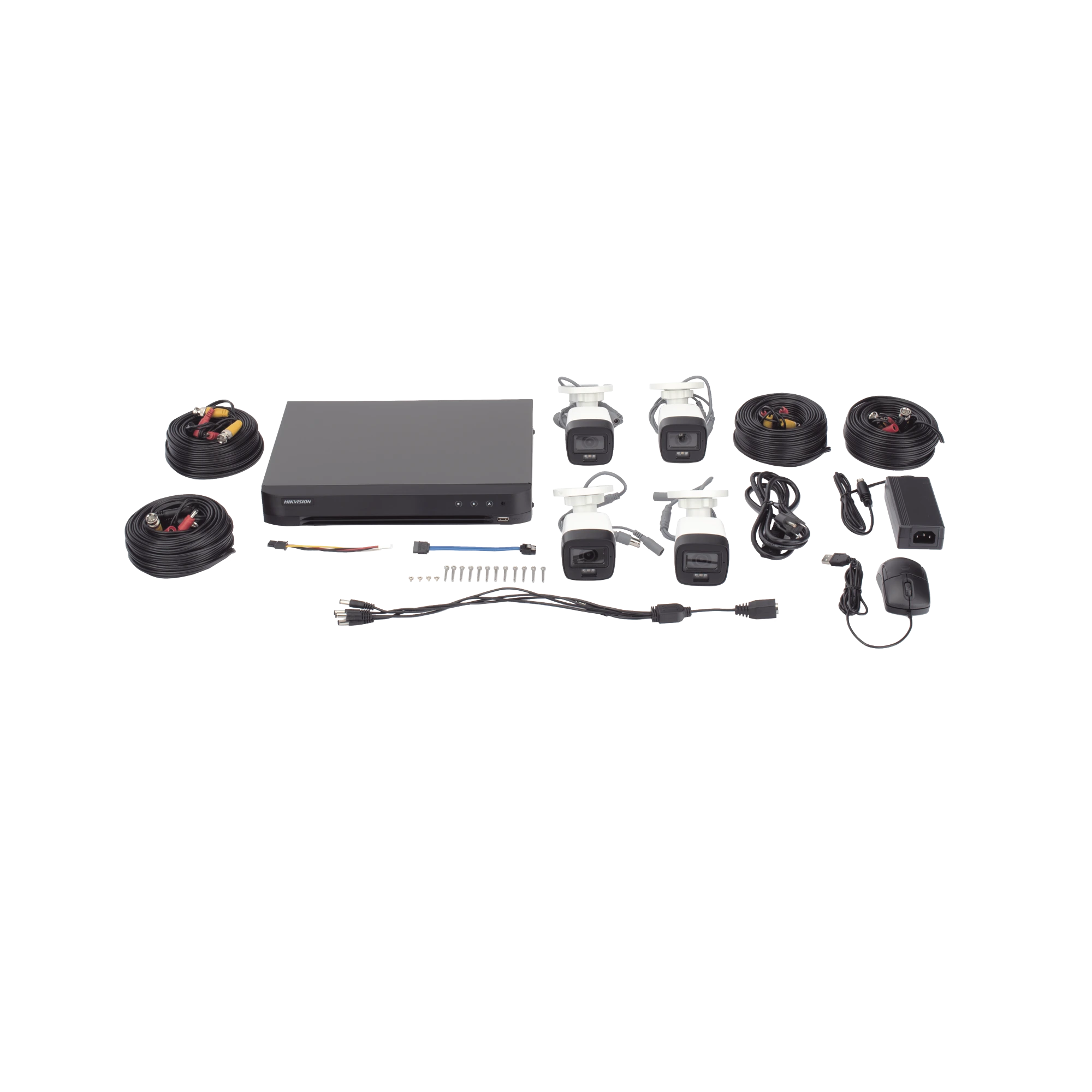 Miniatura 4 de Kit de Vigilancia Hikvision CCTV, DVR 4 Canales, 4 Camaras bala 5MP 3K, accesorios de instalacion