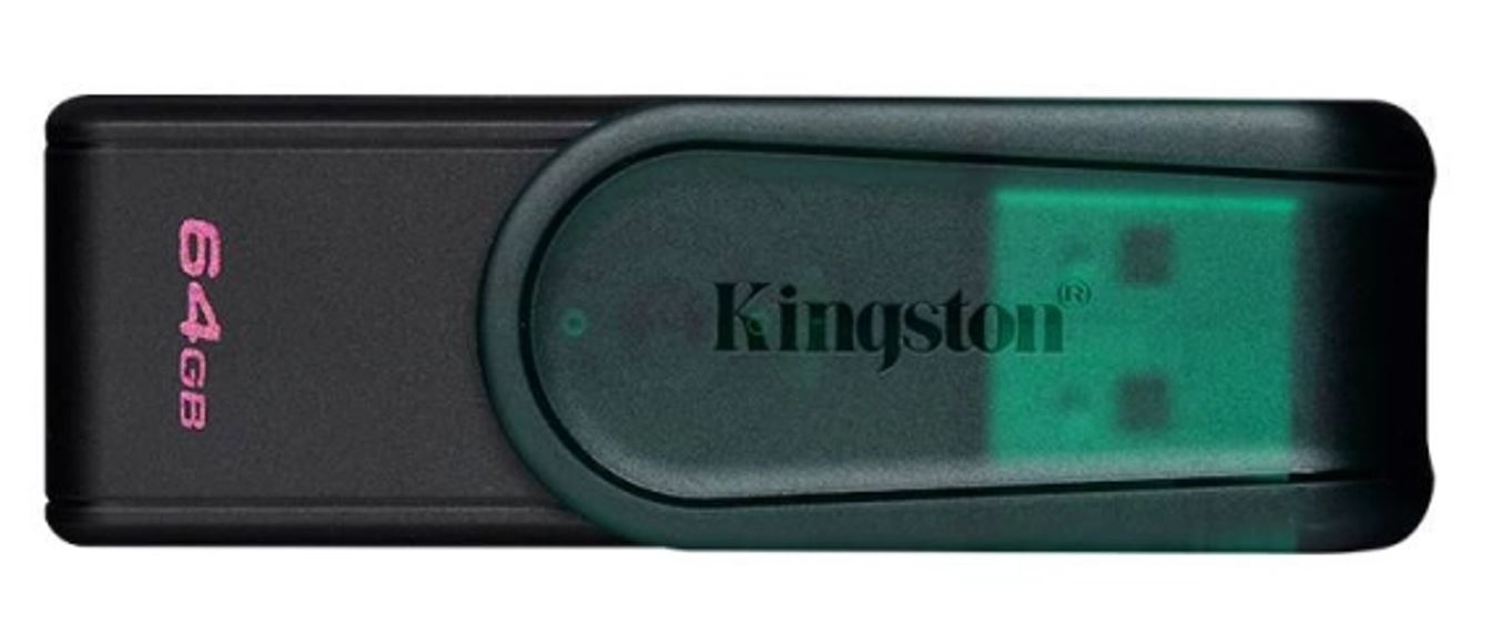 Memoria usb kingston datatraveler EXODIA S, 64gb, 3.0,tapa giratoria, Verde