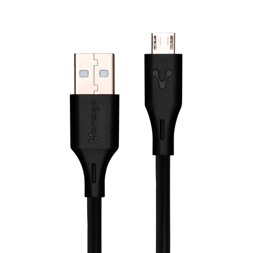 Miniatura 2 de Cable Micro USB a USB A Vorago CAB-M02B 2m Carga y Datos, Negro
