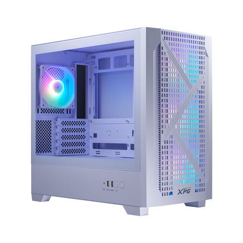 Gabinete XPG Lander 300, Midi-Tower, Micro-ATX/Mini-ITX, USB 3.0, sin Fuente, 4 Ventiladores Instalados, Blanco