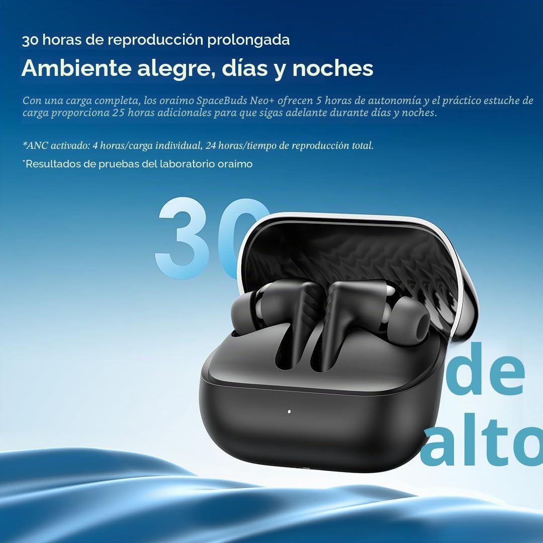 Miniatura 4 de Audifonos Inalambricos Oraimo SpaceBud Neo+ OTW-323P, Audio 360, Negro