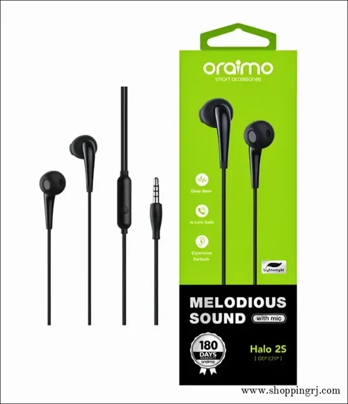 Miniatura 2 de Audifonos Alambricos Oraimo Halo 2S OEP-E21P, 3.5mm, 1.2m, Blanco