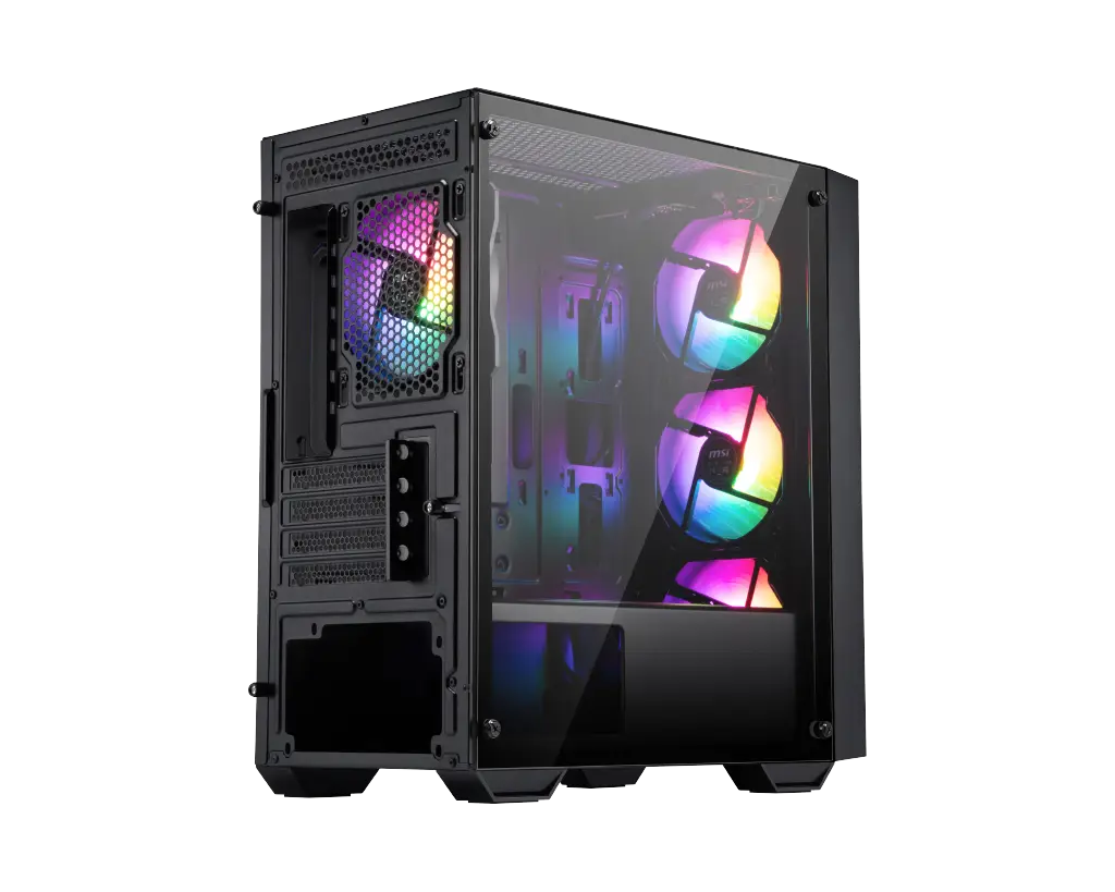 Miniatura 5 de Gabinete MSI PRO FORGE M050A Mini Tower, soporta micro-ATX/Mini-ITX, Vent. 3x 120mm,Vent. 1x 120mm, negro