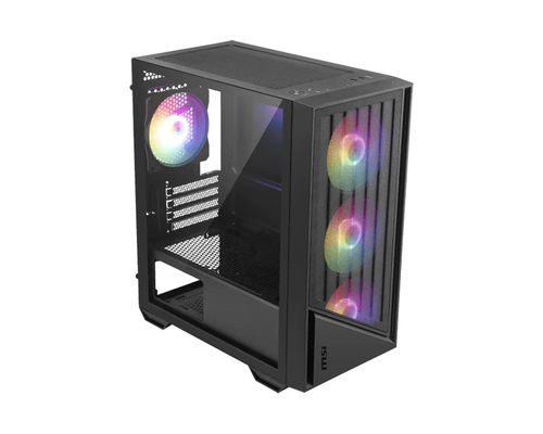 Miniatura 2 de Gabinete MSI PRO FORGE M051A, Mini Tower, Micro-ATX y Mini-ITX, 4 Vent ARGB Incluidos, PSU NO, Negro