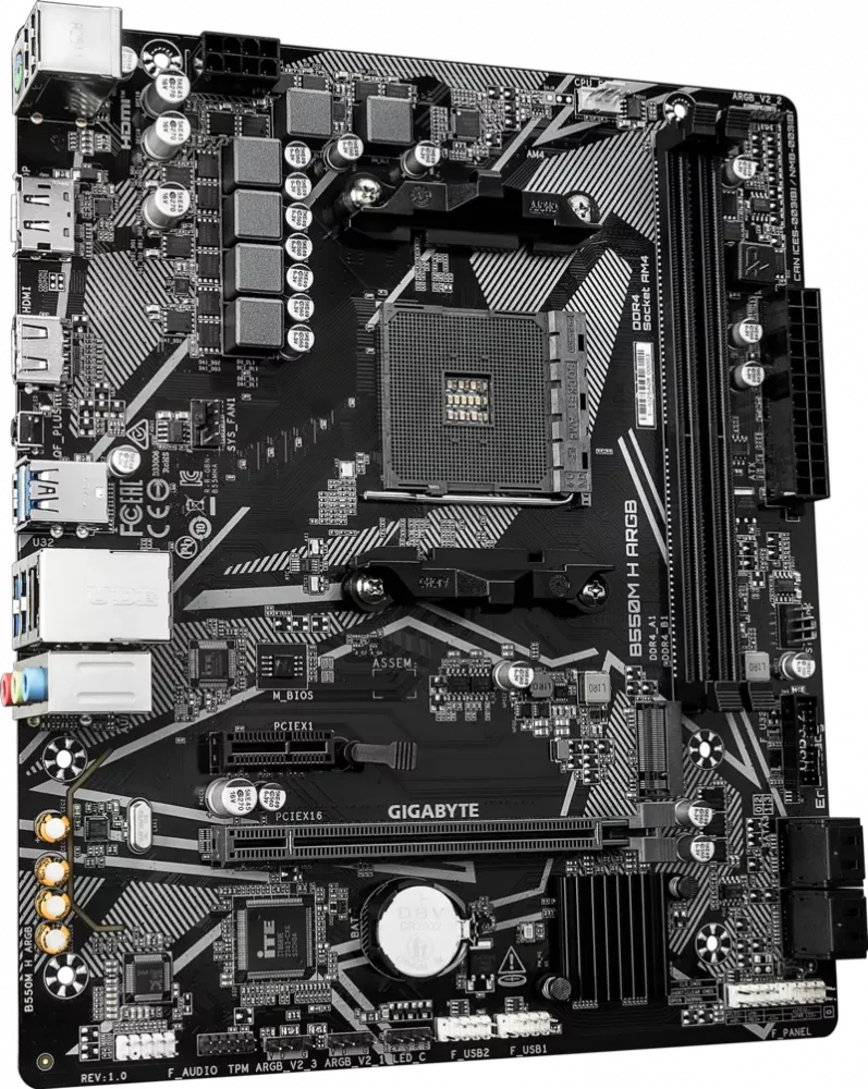 Miniatura 2 de Tarjeta Madre Gigabyte B550M H ARGB, Micro-ATX, Socket AM4, AMD B550, 64GB DDR4, HDMI/DP para AMD