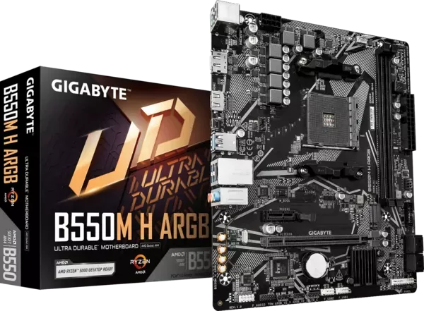 Miniatura 3 de Tarjeta Madre Gigabyte B550M H ARGB, Micro-ATX, Socket AM4, AMD B550, 64GB DDR4, HDMI/DP para AMD