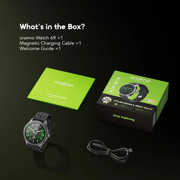 Miniatura 2 de Smart Watch Oraimo Watch 6R, 1.39 Redondo, Hasta 7 dias 300 mAh, Impermeable, Gris