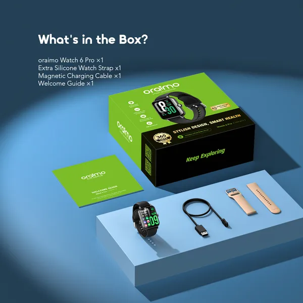 Miniatura 2 de Smart Watch Oraimo Watch 6 pro OSW-807S, 1.69, Impermeable ip68, Negro