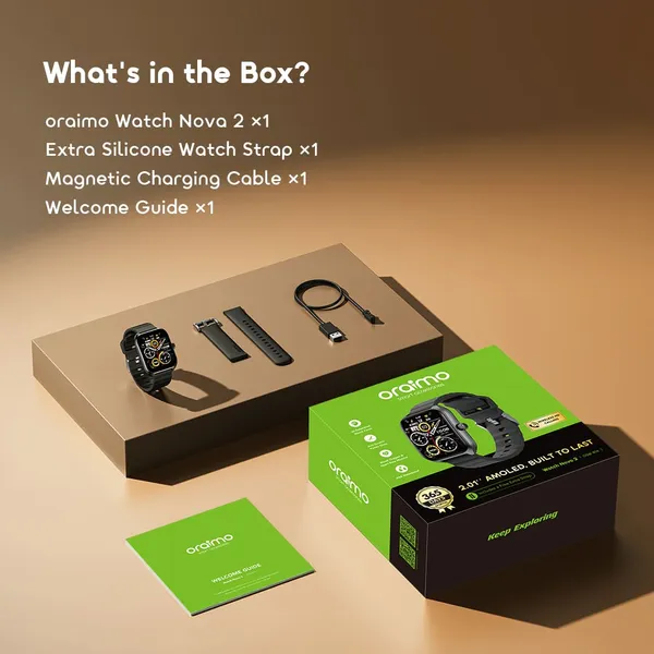 Miniatura 4 de Smart Watch Oraimo Watch Nova 2 OSW-814, 2.01 Curva, 350 mAh, Impermeable, Gris