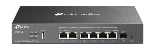 Router TP-Link Gigabit Ethernet VPN Omada ER707-M2, Alambrico, 10,100,1000,2500 Mbit/s, 6x RJ45