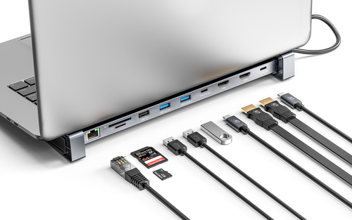Miniatura 2 de Docking Station MANHATTAN 190398 USB-C con 10 puertos, MST, 2x HDMI, 3x USB-A, USB-C PD, RJ-45, SD/microSD
