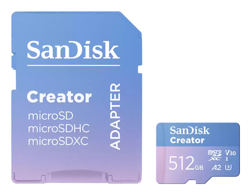 Miniatura 2 de Memoria Micro SD SanDisk Creator 512 GB, Velocidad 190 MB/s, Clase 10