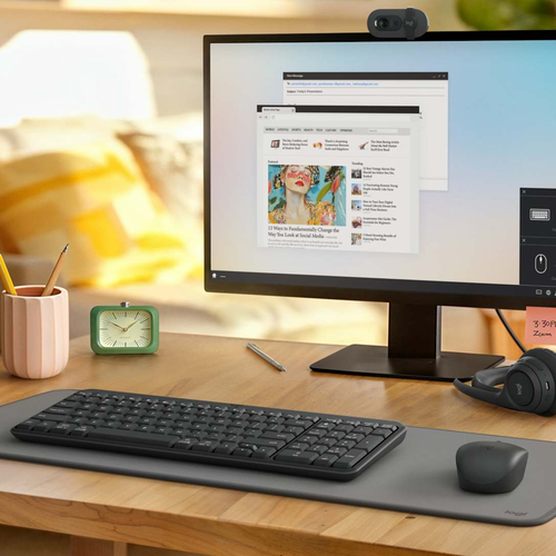 Miniatura 5 de Kit Teclado y Mouse Logitech MK250 Compact Bluetooth Wireless Combo Inalámbrico, 1000 DPI, Grafito