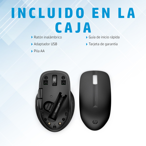 Miniatura 3 de Mouse HP Mouse inalámbrico para múltiples dispositivos 435 5 Botones, 4000 DPI, RF inalámbrico + bluetooth, 10 m, Negro
