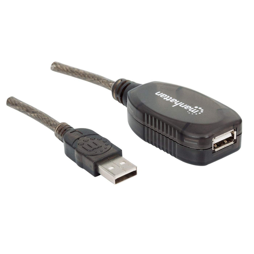 Miniatura 5 de EXTENSOR Manhattan 10 m, USB A a USB A, Macho/Hembra, 480 Mbit/s, Negro