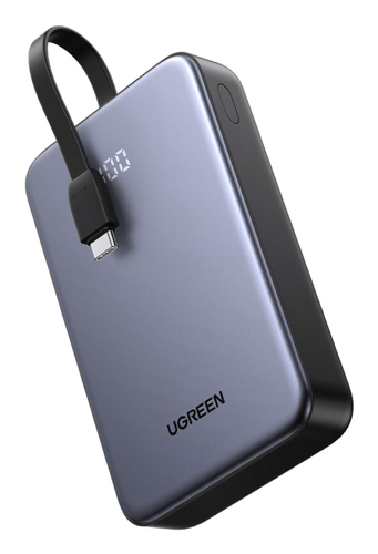 Power Bank Ugreen 45762 20000 mAh, Headphones/Headset, Teléfono móvil/smartphone, Reloj inteligente, Tableta, USB, Gris
