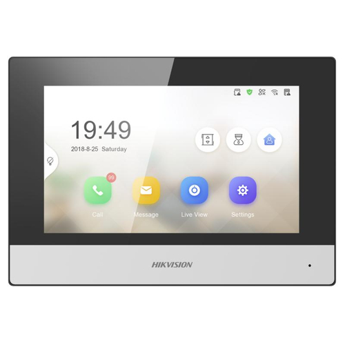 Videoportero Hikvision DS-KH6320-WTE1 Inalámbrico y alámbrico, Negro, Plata