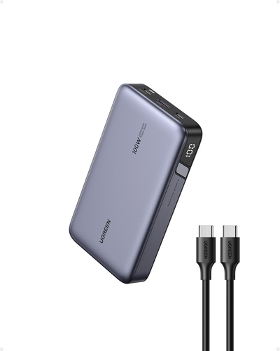 Miniatura 2 de Power Bank Ugreen 20000 mAh, hasta 100W, 1x USB-A, 2x USB-C, Gris