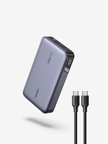 Miniatura 3 de Power Bank Ugreen 20000 mAh, hasta 100W, 1x USB-A, 2x USB-C, Gris