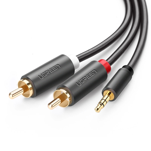 Cable de audio Ugreen 10513 2 x RCA a 3,5mm, 5 m, Gris