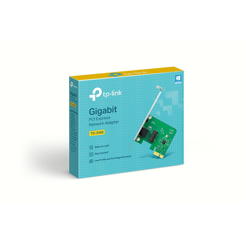 Miniatura 2 de Tarjetas de red TP-Link TG-3468 PCI Express, RJ-45 1, 2000 Mbit/s, Alámbrico, Verde, Gris