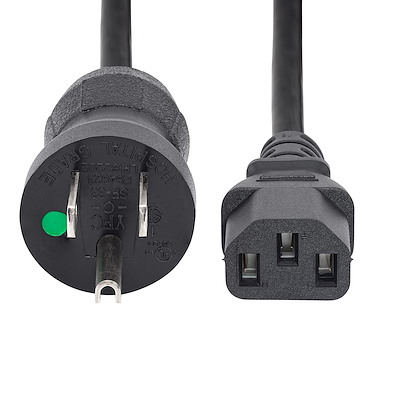 Miniatura 3 de Cables de poder StarTech.com Macho, Hembra 125 V, 3 m, Negro