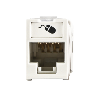 Conector Siemon U5-H02NS Tipo de construcción Plano, Conector 1 RJ-45, Categoría Cat5e, Blindaje de cable U/UTP (UTP), Color Blanco